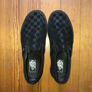 Vans Slip On Black Checkerboard Womens 9 Mens 7.5